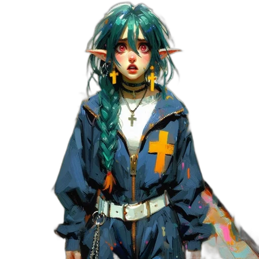 staff, jacket, sword, face transparent PNG cut-out