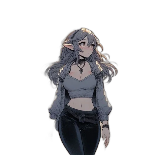 jacket, staff, creature, dress transparent PNG cut-out