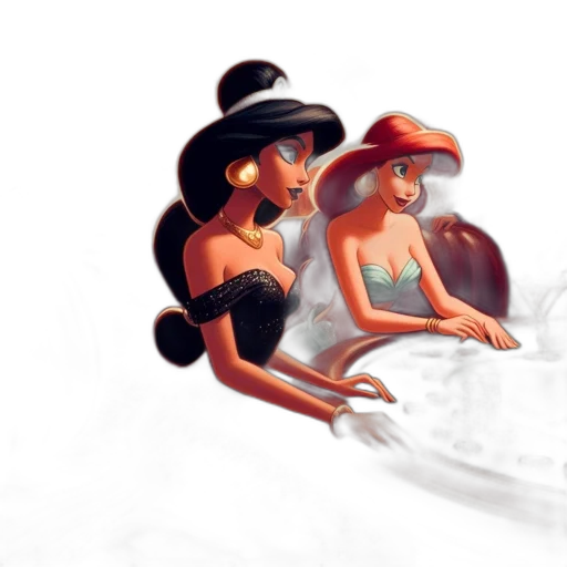 hat, umbrella, concept art, watercolor transparent PNG cut-out