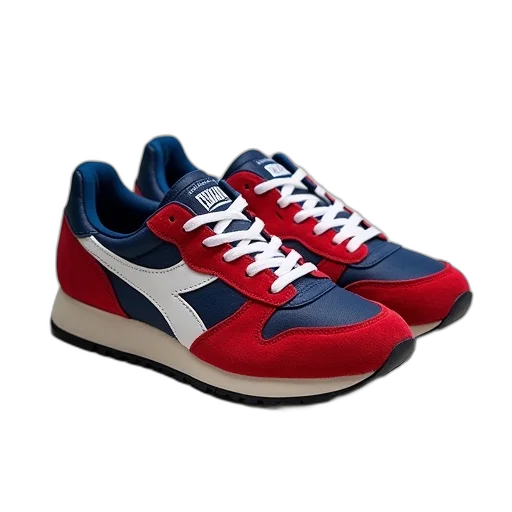 shoes, 3d render, diadoras, retro transparent PNG cut-out