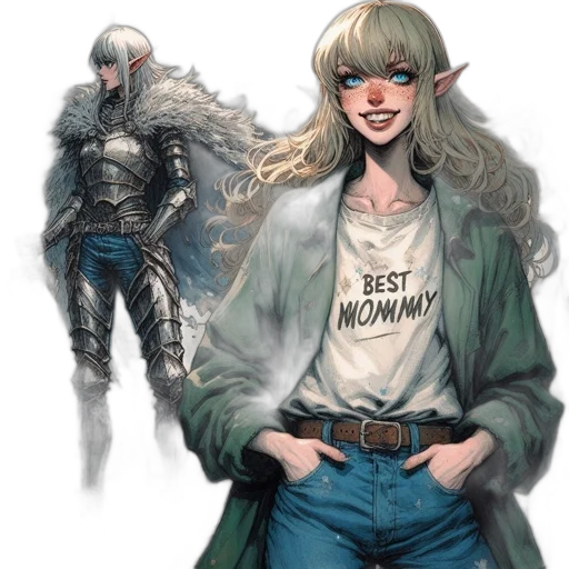 jacket, comic book art, concept art, cyberpunk transparent PNG cut-out