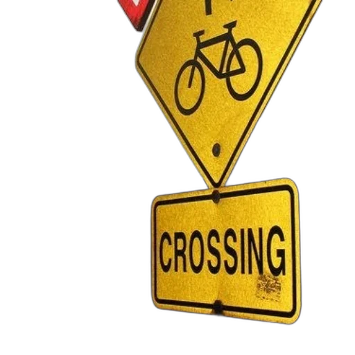 yellow, sign, bicycle, symbol transparent PNG cut-out