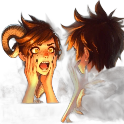 mask, face, hair, concept art transparent PNG cut-out