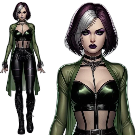 concept art, comic book art, fantasy art, cyberpunk transparent PNG cut-out