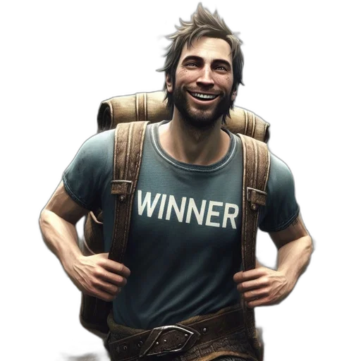 jacket, staff, face, weapon transparent PNG cut-out