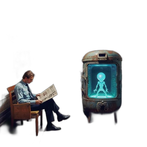robot, furniture, jacket, creature transparent PNG cut-out