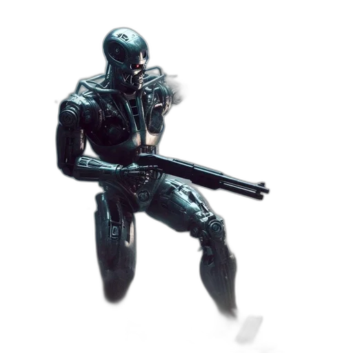 robot, weapon, staff, creature transparent PNG cut-out
