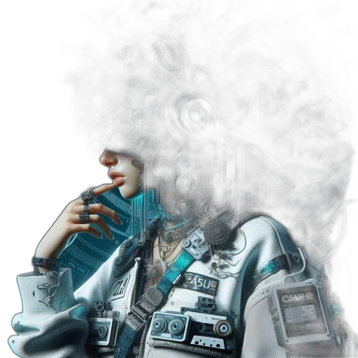 robot, face, jacket, mask transparent PNG cut-out