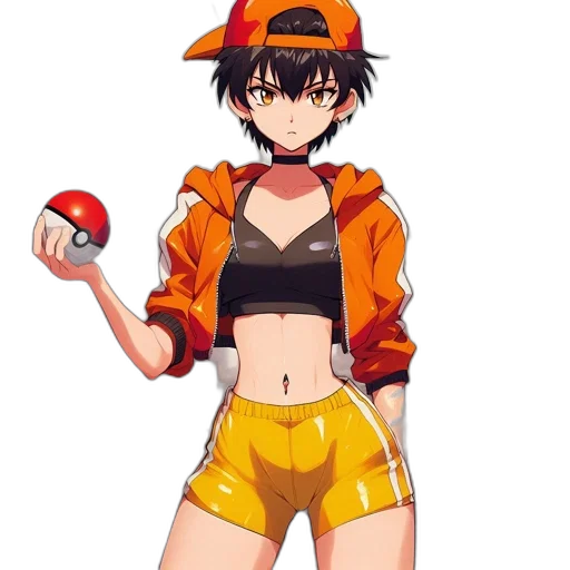 hat, jacket, staff, weapon transparent PNG cut-out