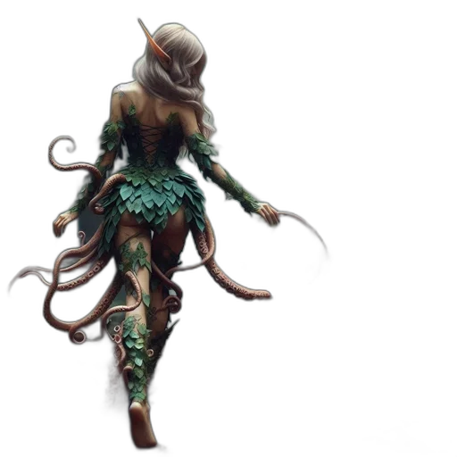 creature, staff, concept art, fantasy art transparent PNG cut-out