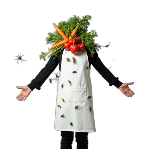 food, jacket, staff, creature transparent PNG cut-out