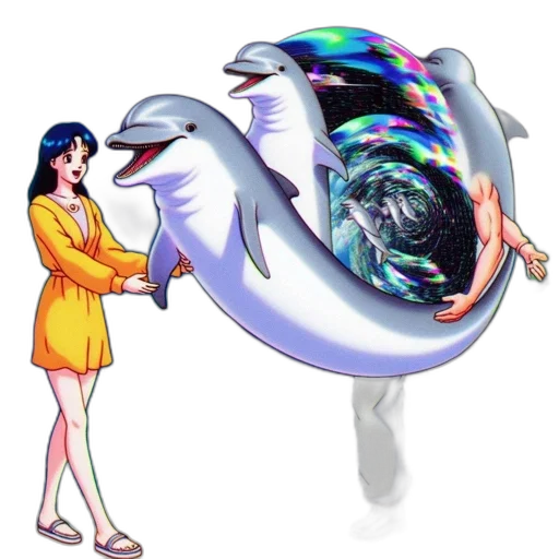 jewelry, dragon, creature, vaporwave transparent PNG cut-out