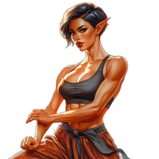 dress, fantasy art, comic book art, concept art transparent PNG cut-out