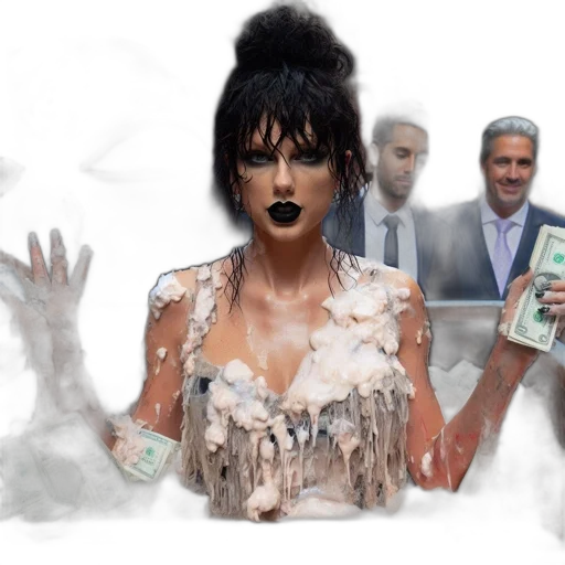 concept art, woman, dramatic, makeup transparent PNG cut-out