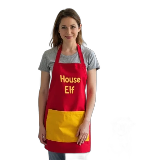 staff, dress, food, photorealistic transparent PNG cut-out