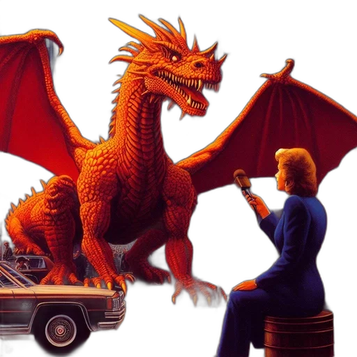dragon, car, concept art, fantasy art transparent PNG cut-out