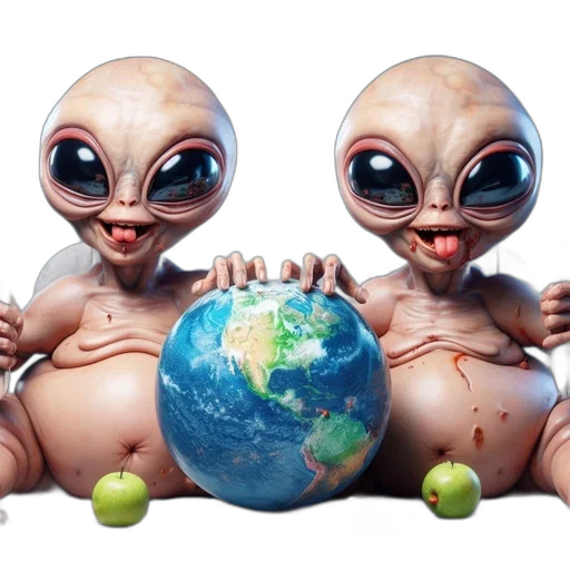 creature, concept art, 3d render, outer space transparent PNG cut-out