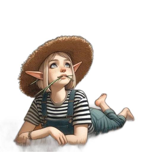 hat, creature, staff, face transparent PNG cut-out