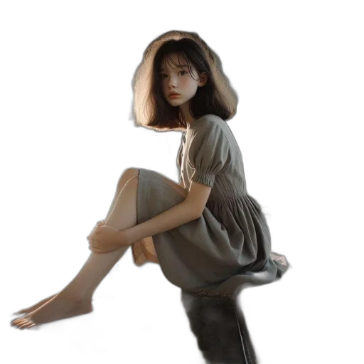 dress, face, mask, hair transparent PNG cut-out