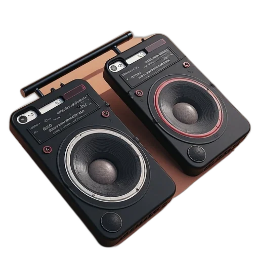 boombox, iphone, case, design transparent PNG cut-out