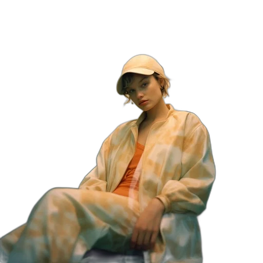 jacket, hat, dress, staff transparent PNG cut-out