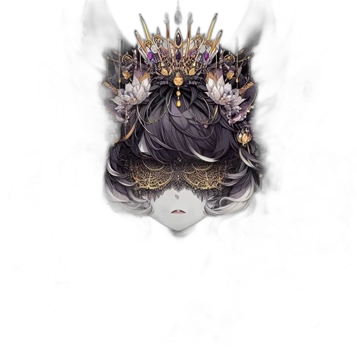 crown, mask, dragon, face transparent PNG cut-out