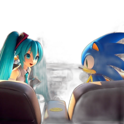 car, creature, hair, anime transparent PNG cut-out