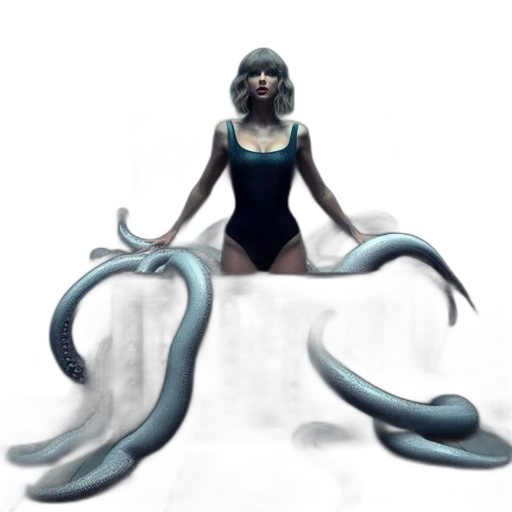 dress, creature, hair, concept art transparent PNG cut-out