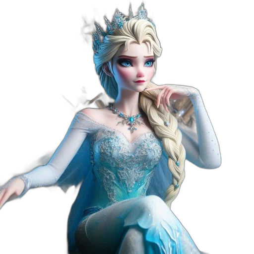 dress, crown, concept art, 3d render transparent PNG cut-out