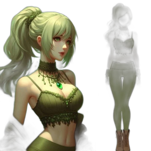 dress, concept art, fantasy art, 3d render transparent PNG cut-out