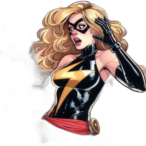 comic book art, concept art, cartoon, blonde-haired transparent PNG cut-out