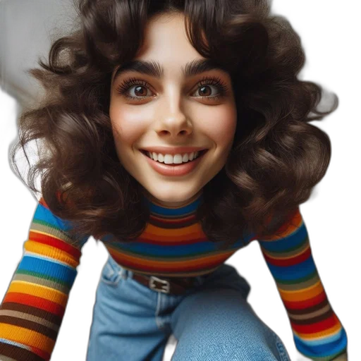 hair, face, dress, jacket transparent PNG cut-out