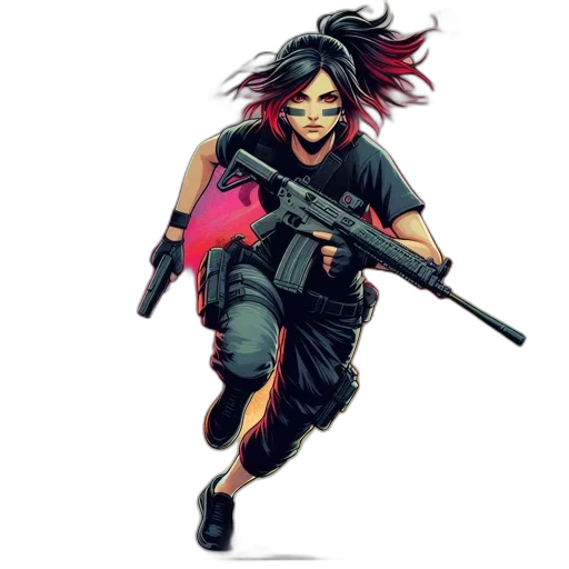 weapon, concept art, comic book art, cyberpunk transparent PNG cut-out