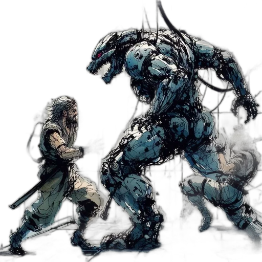 robot, creature, dragon, weapon transparent PNG cut-out