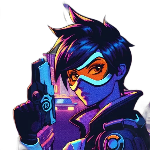 jacket, weapon, staff, robot transparent PNG cut-out