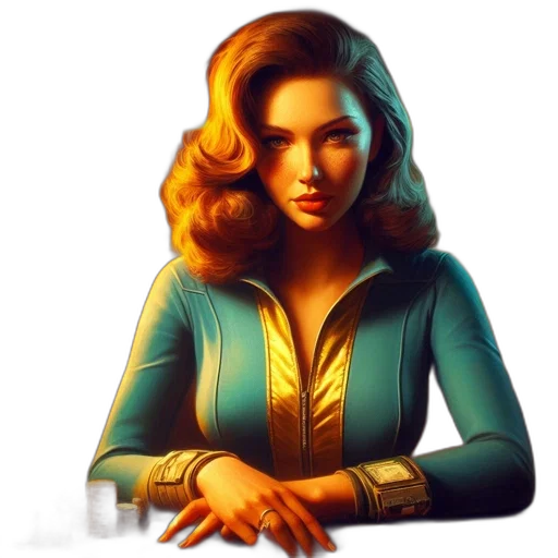 jacket, jewelry, comic book art, concept art transparent PNG cut-out
