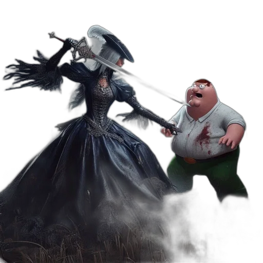 weapon, sword, dress, staff transparent PNG cut-out