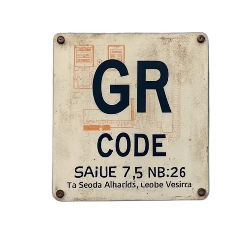 code, sign, attached, wall transparent PNG cut-out