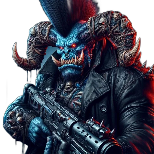 mask, weapon, creature, jacket transparent PNG cut-out