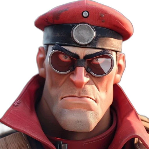 face, jacket, hat, staff transparent PNG cut-out