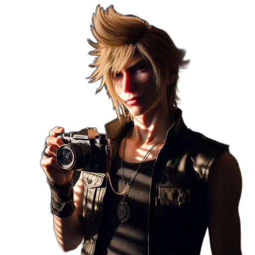 weapon, face, jacket, staff transparent PNG cut-out