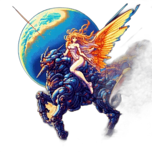 dragon, fantasy art, concept art, pixel art transparent PNG cut-out