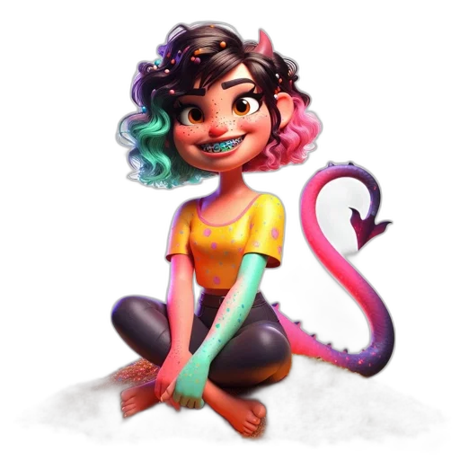 staff, creature, concept art, 3d render transparent PNG cut-out