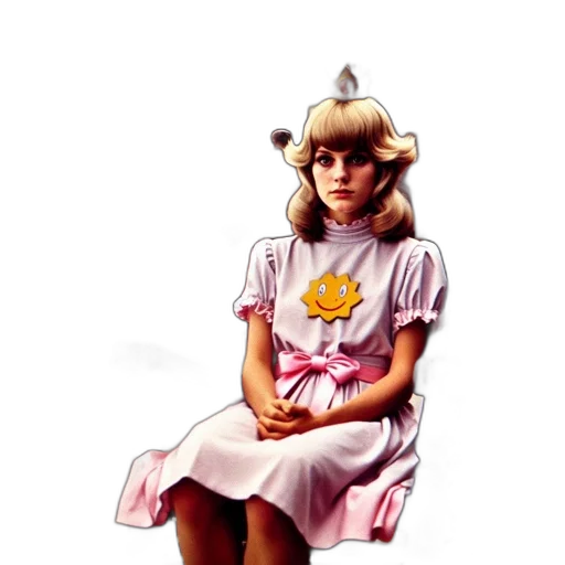 dress, crown, staff, robot transparent PNG cut-out