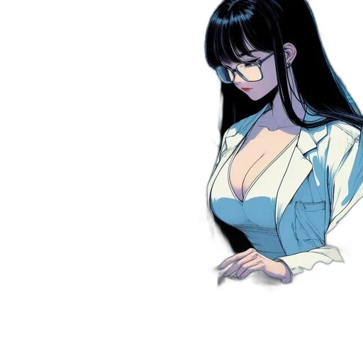 dress, staff, anime, comic book art transparent PNG cut-out