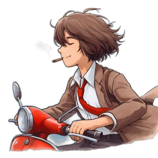 weapon, staff, robot, hair transparent PNG cut-out