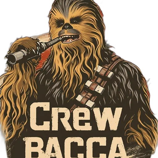 chewbacca, star, wars, holding transparent PNG cut-out