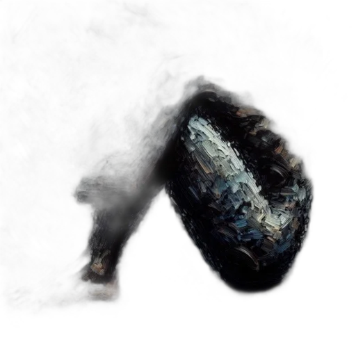 shoes, mask, hair, weapon transparent PNG cut-out