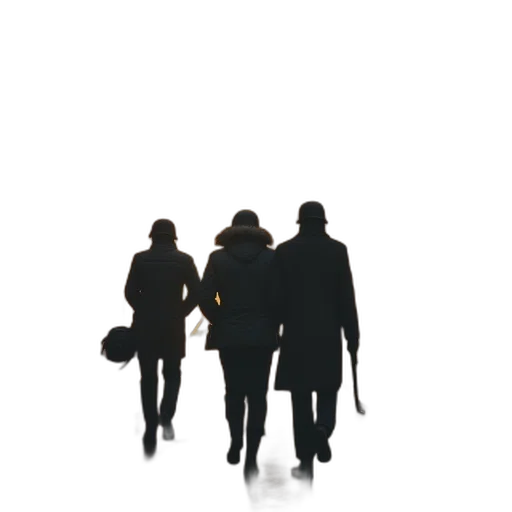 staff, jacket, umbrella, 3d render transparent PNG cut-out