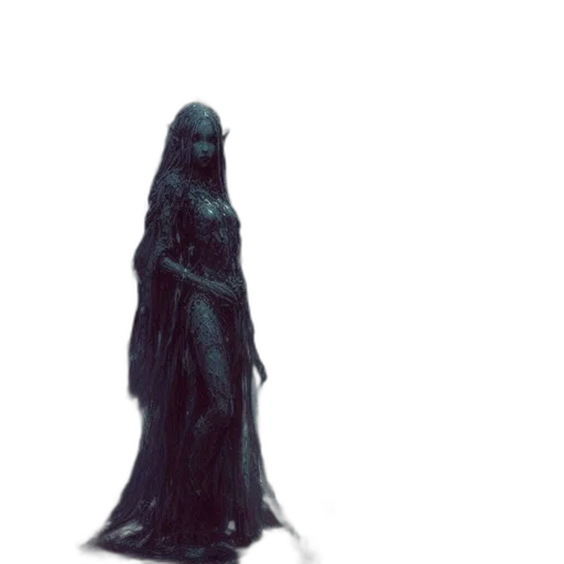 dress, staff, creature, mask transparent PNG cut-out